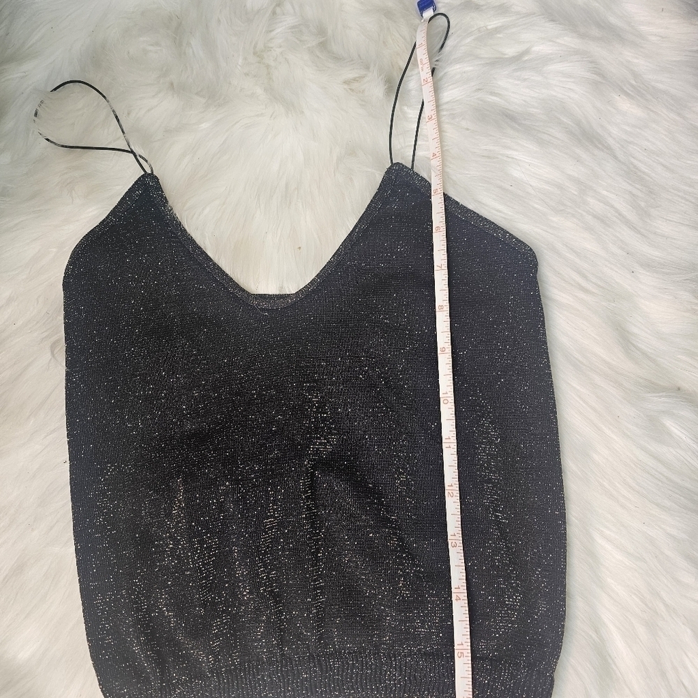Free People Lurex Skinny Strap Seamless Brami Black Size XS/S - Picture 9 of 12